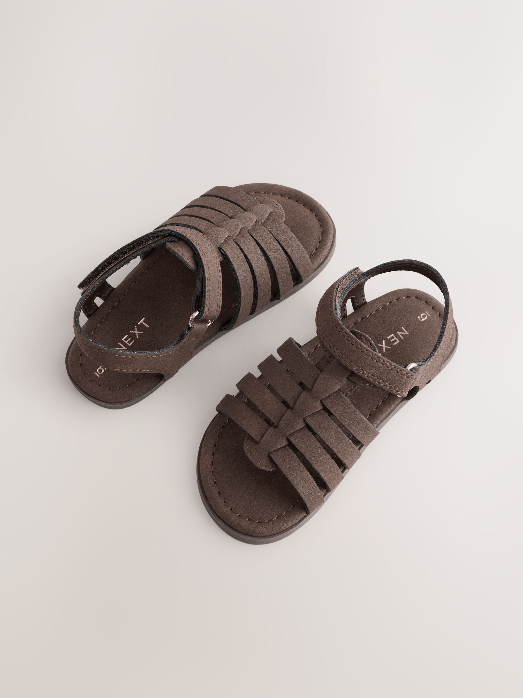 Chocolate Brown Ankle Strap Sandals with Touch Fastening image 5