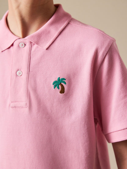 Dsiney Kidz - Pink Sign Off Short Sleeve Polo Shirt (3-16yrs) image 3