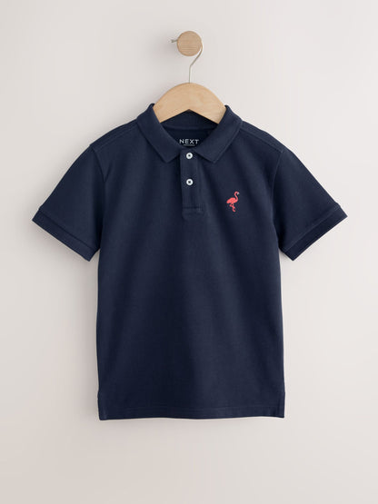 Dsiney Kidz - Navy Blue Sign Off Short Sleeve Polo Shirt (3-16yrs) image 1