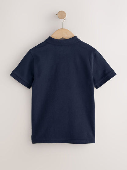 Dsiney Kidz - Navy Blue Sign Off Short Sleeve Polo Shirt (3-16yrs) image 2