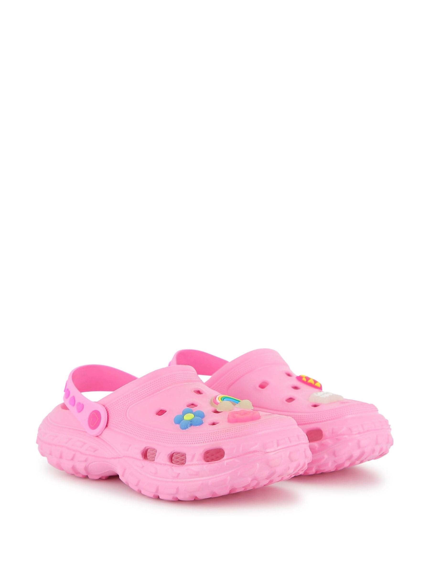Billieblush Pink Clogs Sandals With Charms image 4