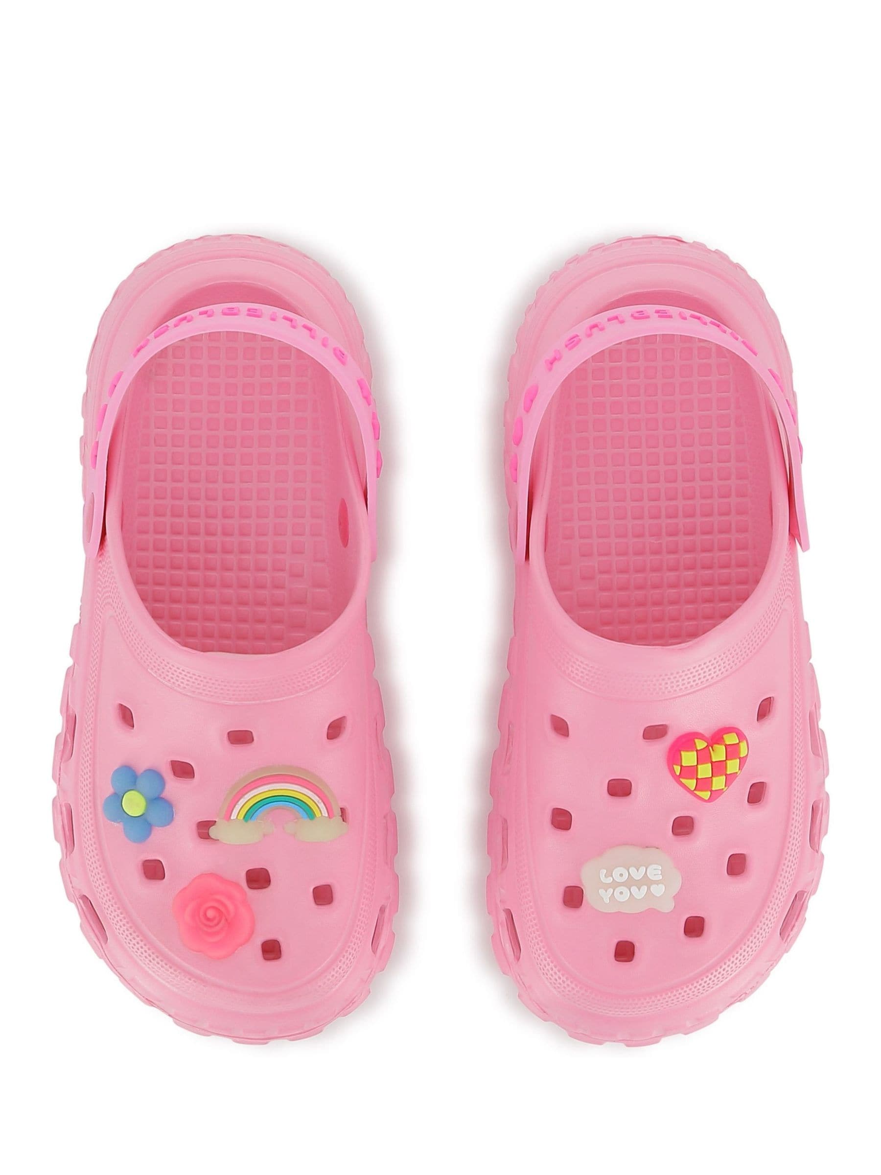 Billieblush Pink Clogs Sandals With Charms image 6