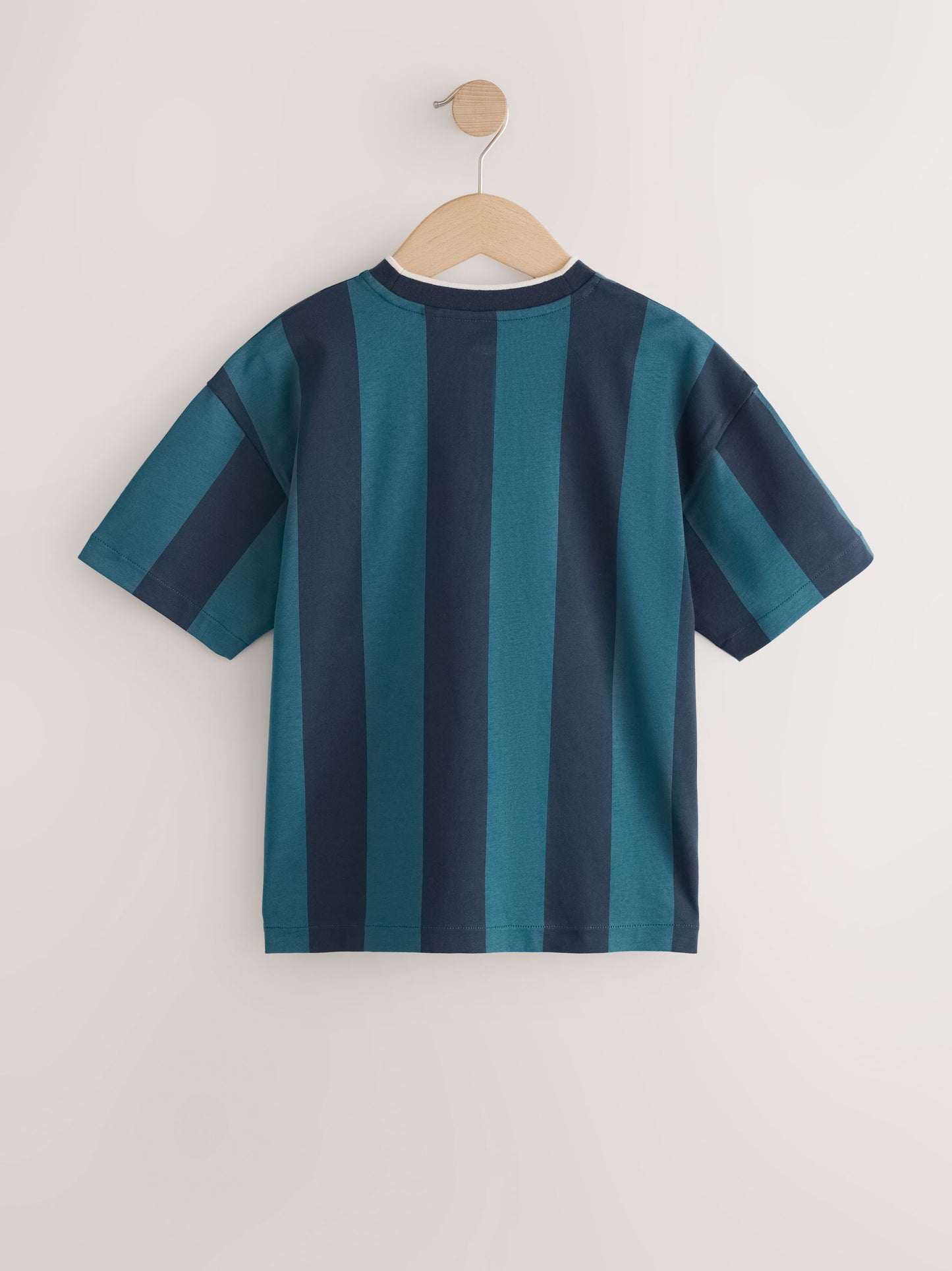 Dsiney Kidz - Teal/Navy Varsity Stripe Short Sleeve Graphic T-Shirt (3-16yrs) image 6