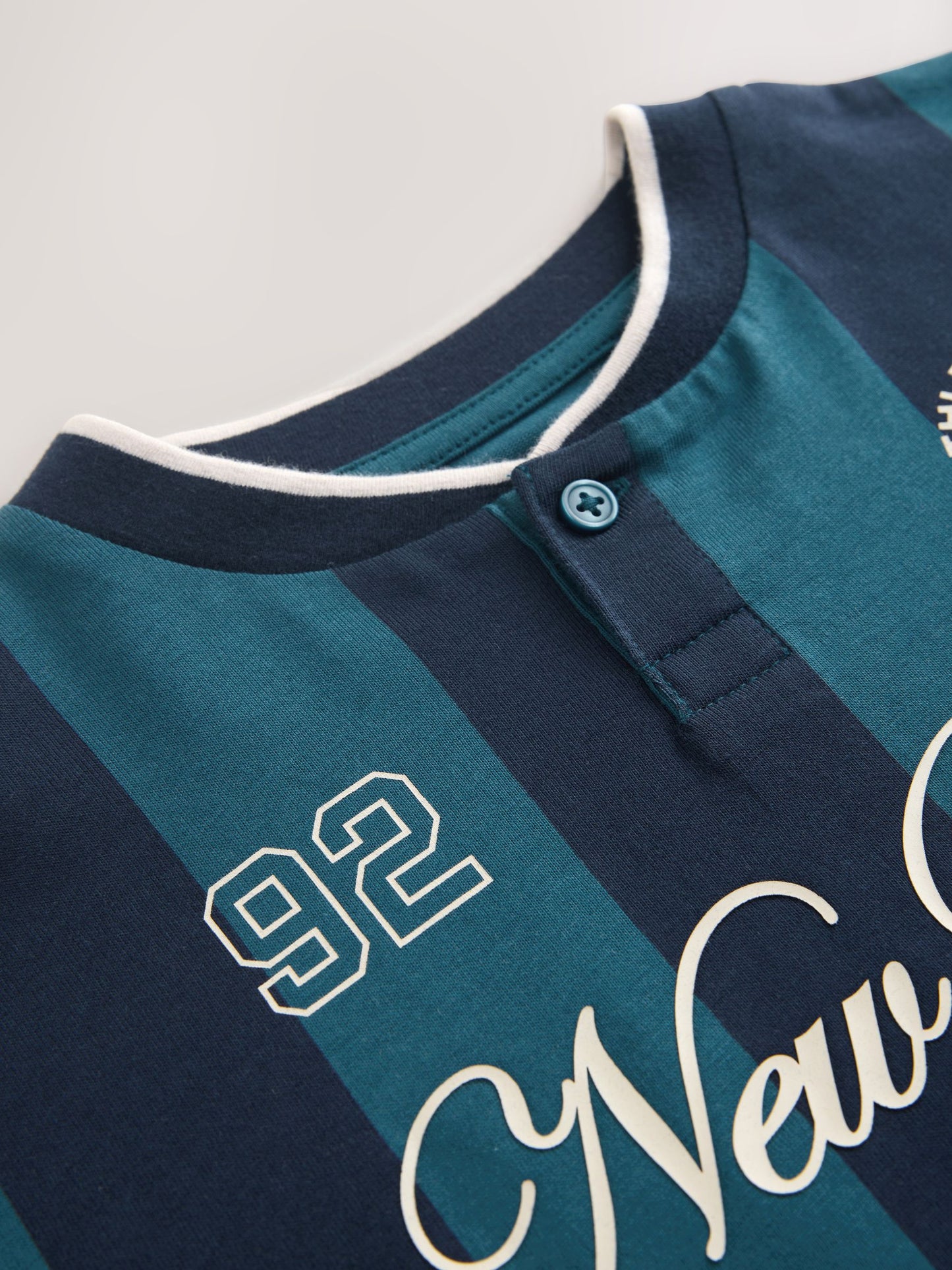 Dsiney Kidz - Teal/Navy Varsity Stripe Short Sleeve Graphic T-Shirt (3-16yrs) image 7
