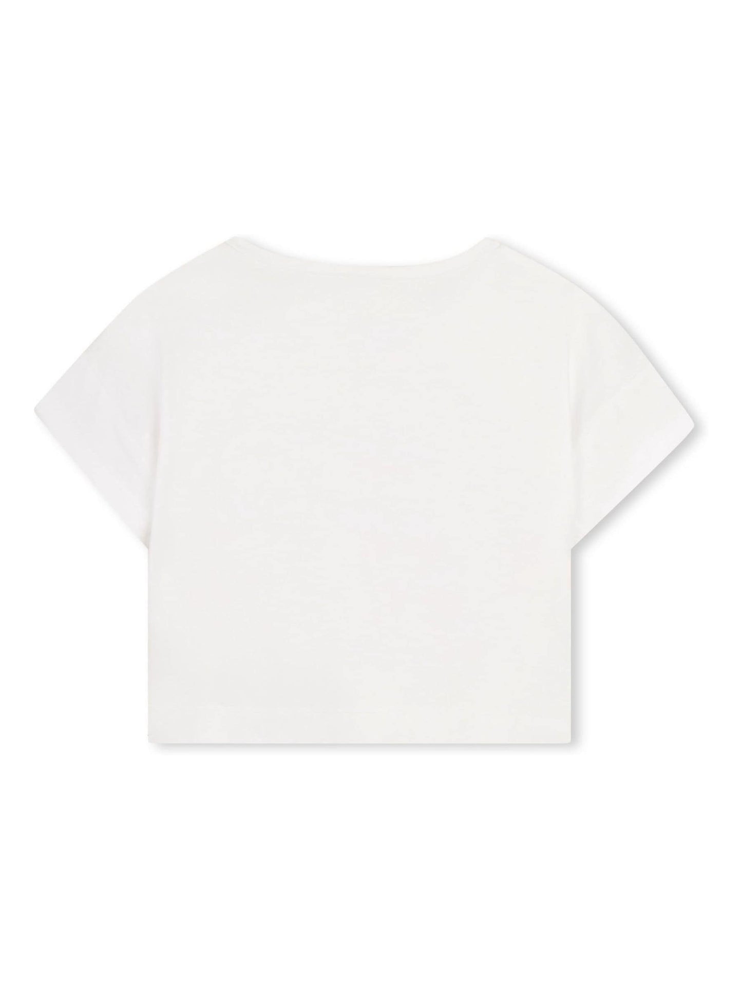 Billieblush White Graphic T-Shirt & Gingham Shorts Set image 3