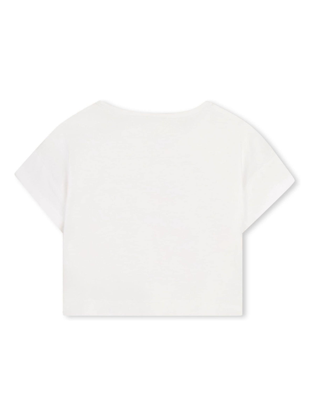 Billieblush White Graphic T-Shirt & Gingham Shorts Set image 3