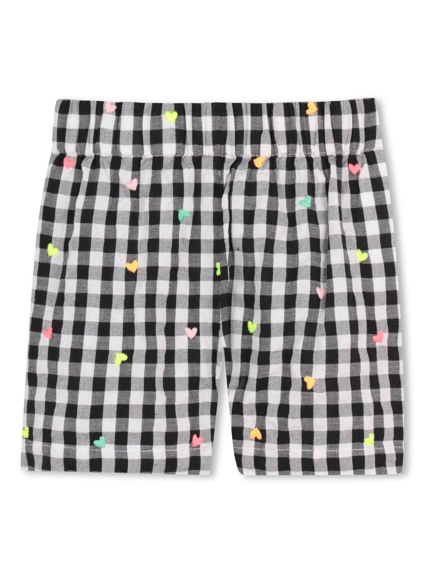 Billieblush White Graphic T-Shirt & Gingham Shorts Set image 4