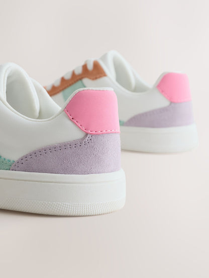 Pastel Colour Block Barefoot Lace-up Trainers image 5