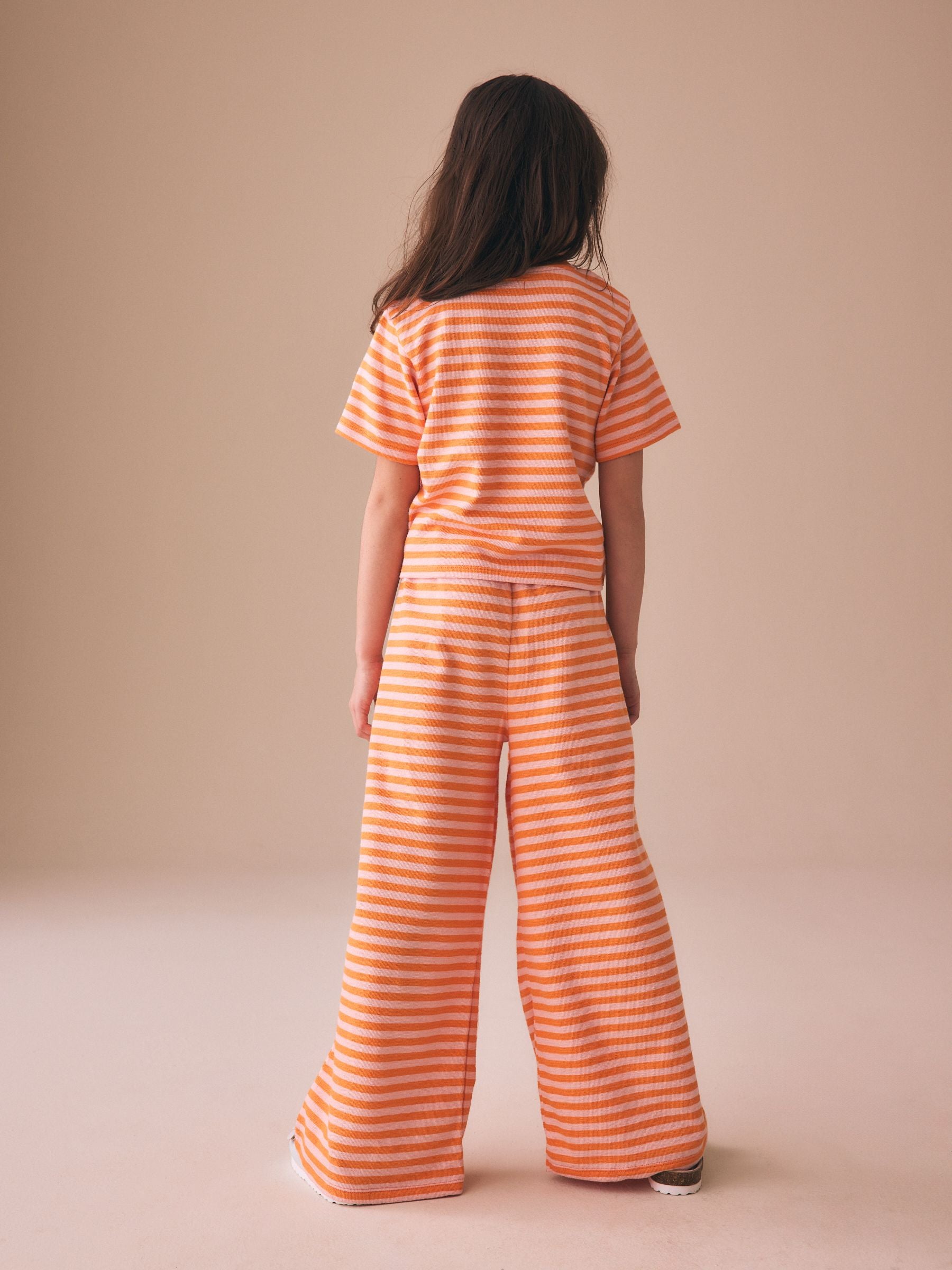 Dsiney Kidz - Orange Stripe Wrap Top And Wide Leg Set (3-16yrs) image 3