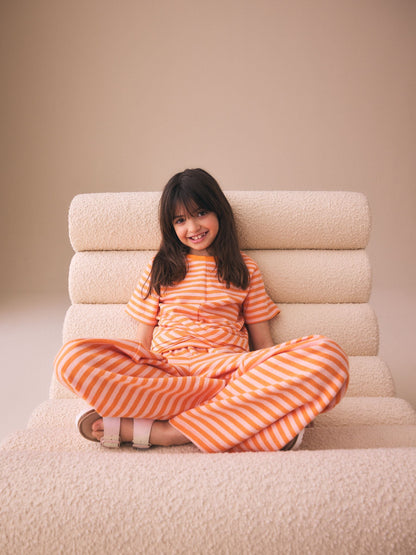Dsiney Kidz - Orange Stripe Wrap Top And Wide Leg Set (3-16yrs) image 4