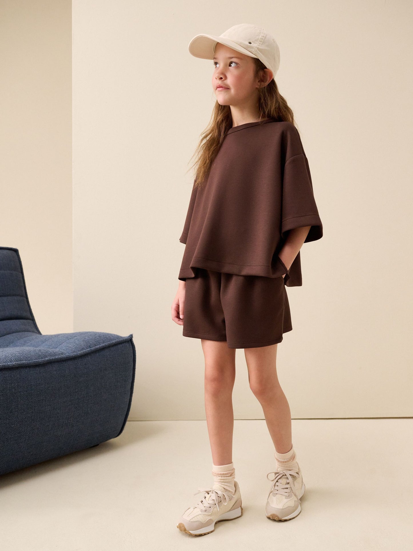 Dsiney Kidz - Chocolate Brown Supersoft T-Shirt and Shorts Set (3-16yrs) image 1