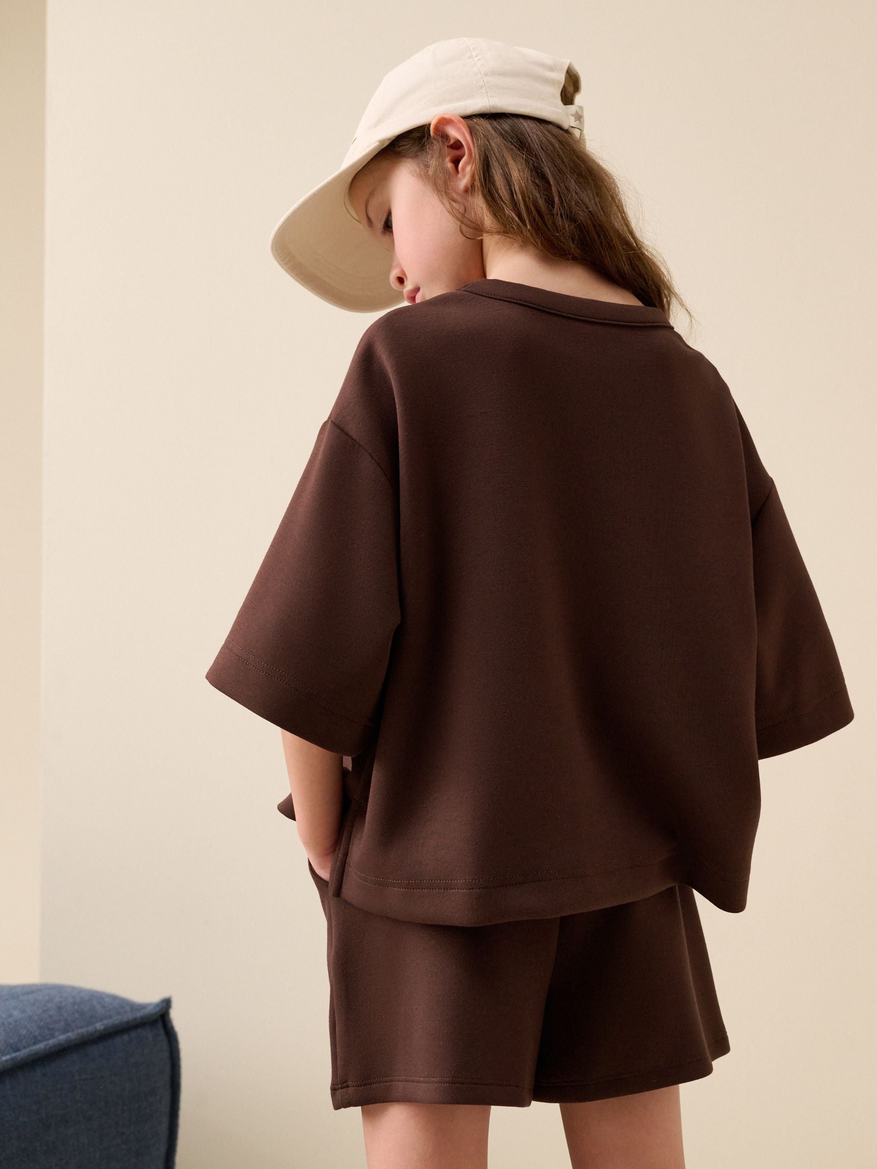 Dsiney Kidz - Chocolate Brown Supersoft T-Shirt and Shorts Set (3-16yrs) image 3