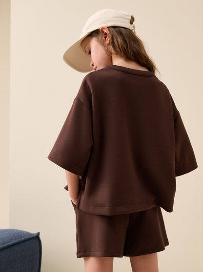 Dsiney Kidz - Chocolate Brown Supersoft T-Shirt and Shorts Set (3-16yrs) image 3