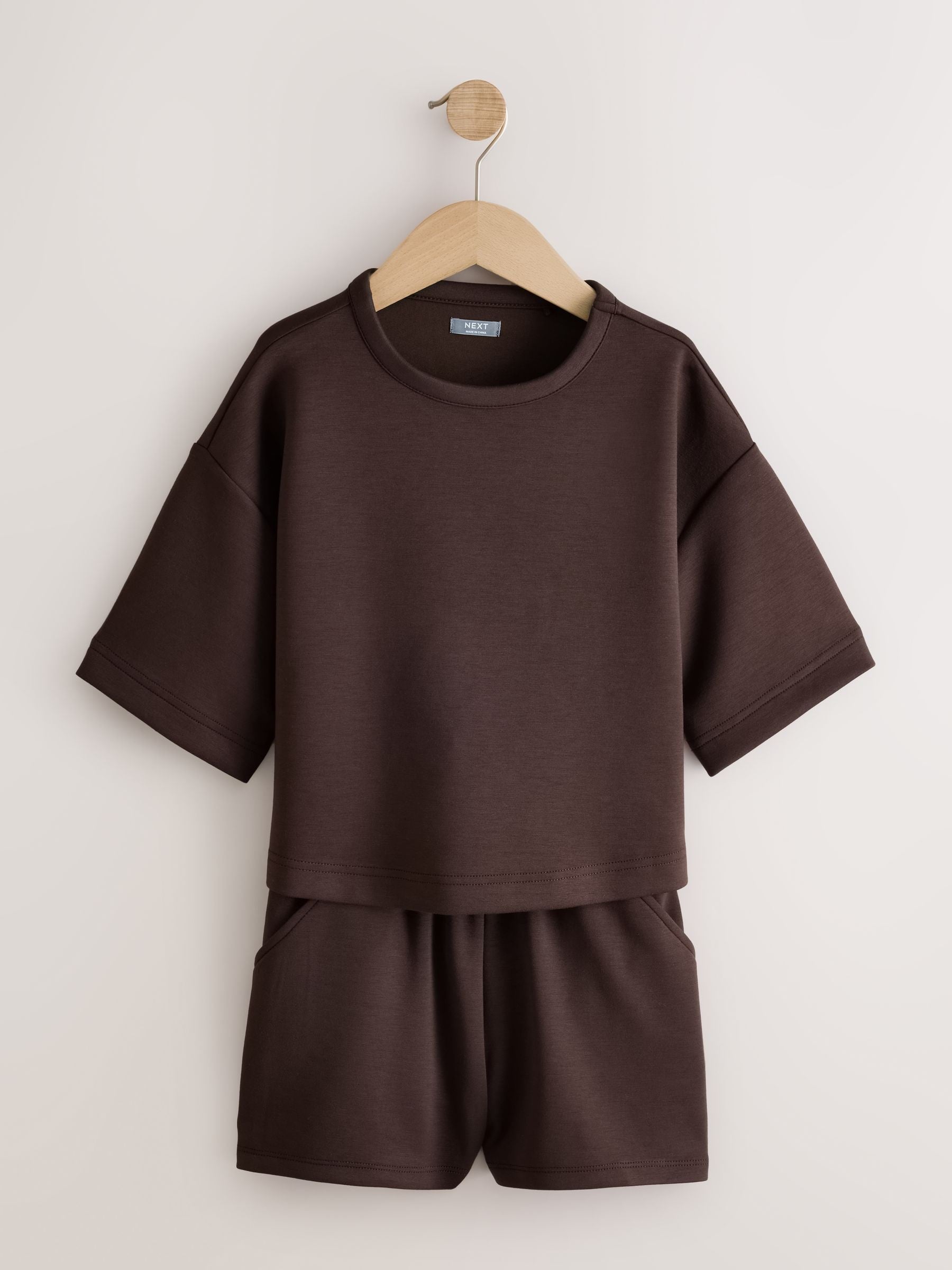 Dsiney Kidz - Chocolate Brown Supersoft T-Shirt and Shorts Set (3-16yrs) image 5