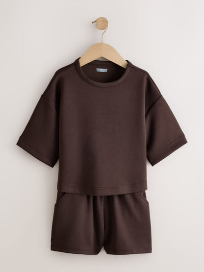 Dsiney Kidz - Chocolate Brown Supersoft T-Shirt and Shorts Set (3-16yrs) image 5
