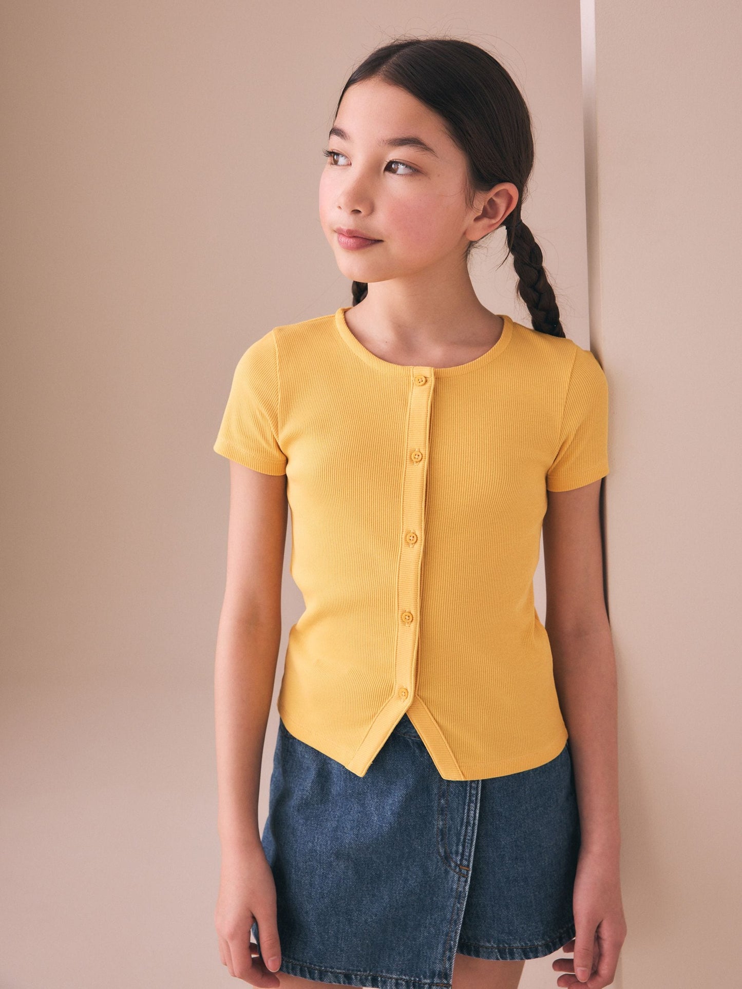 Dsiney Kidz - Orange Short Sleeve Ribbed Cardigan (3-16yrs) image 1