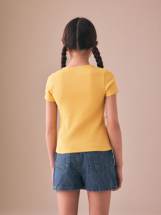 Dsiney Kidz - Orange Short Sleeve Ribbed Cardigan (3-16yrs) image 2