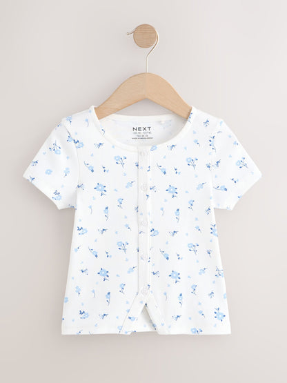 Dsiney Kidz - White Ditsy Floral Short Sleeve Ribbed Cardigan (3-16yrs) image 4