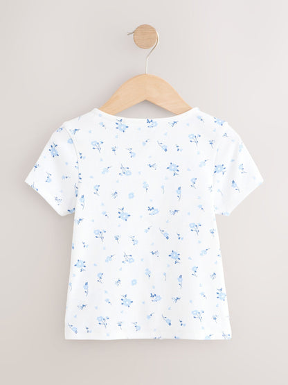 Dsiney Kidz - White Ditsy Floral Short Sleeve Ribbed Cardigan (3-16yrs) image 5