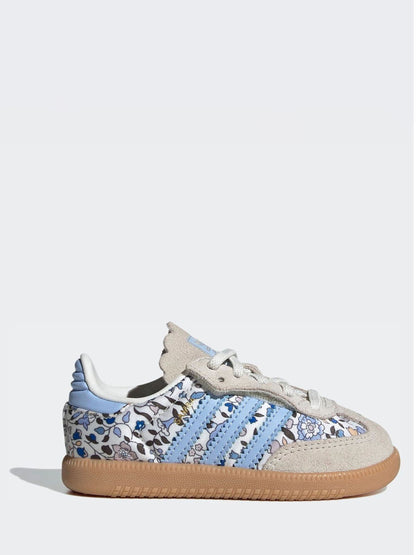 adidas Originals Blue Samba Og X Liberty London Elastic Lace Shoes image 1