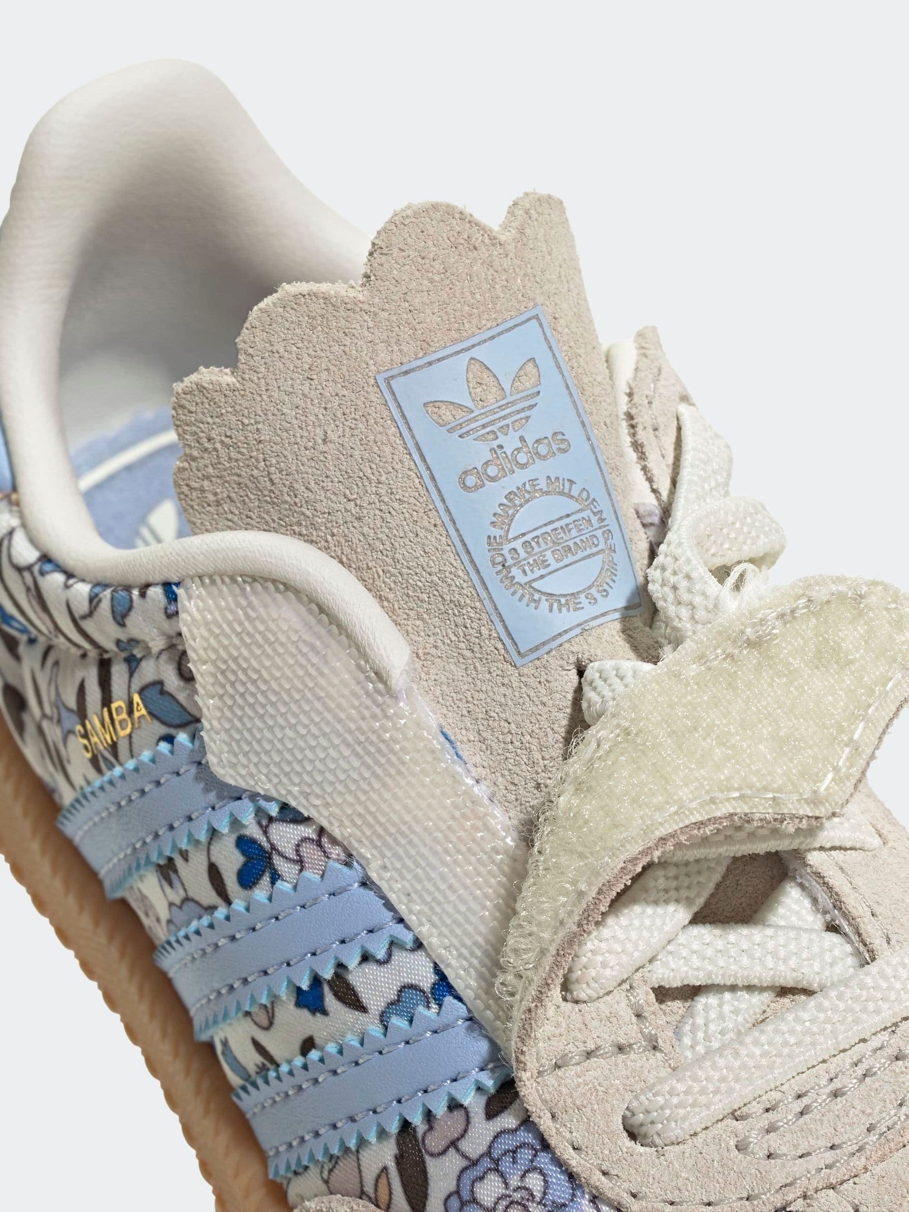 adidas Originals Blue Samba Og X Liberty London Elastic Lace Shoes image 11