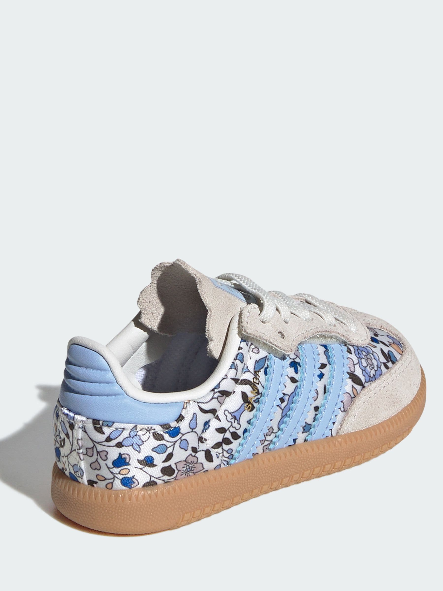 adidas Originals Blue Samba Og X Liberty London Elastic Lace Shoes image 7