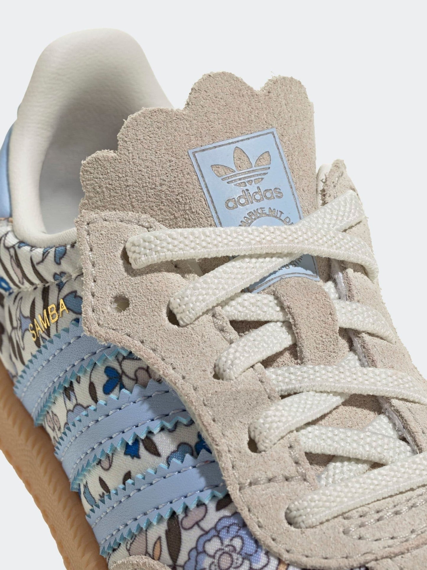 adidas Originals Blue Samba Og X Liberty London Elastic Lace Shoes image 9