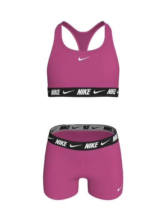Dsiney Kidz - Nike Pink Logo Tape Racerback Bikini Shorts Set image 1