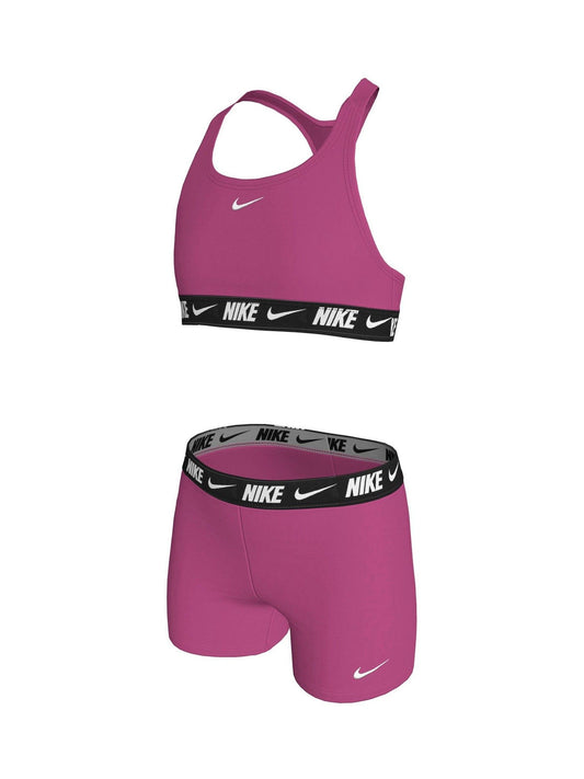 Dsiney Kidz - Nike Pink Logo Tape Racerback Bikini Shorts Set image 2