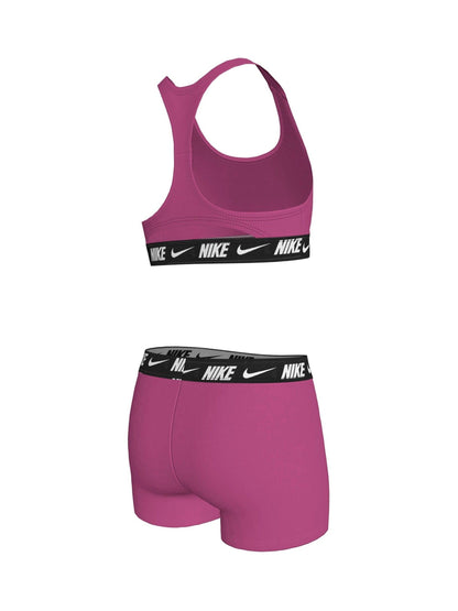 Dsiney Kidz - Nike Pink Logo Tape Racerback Bikini Shorts Set image 3