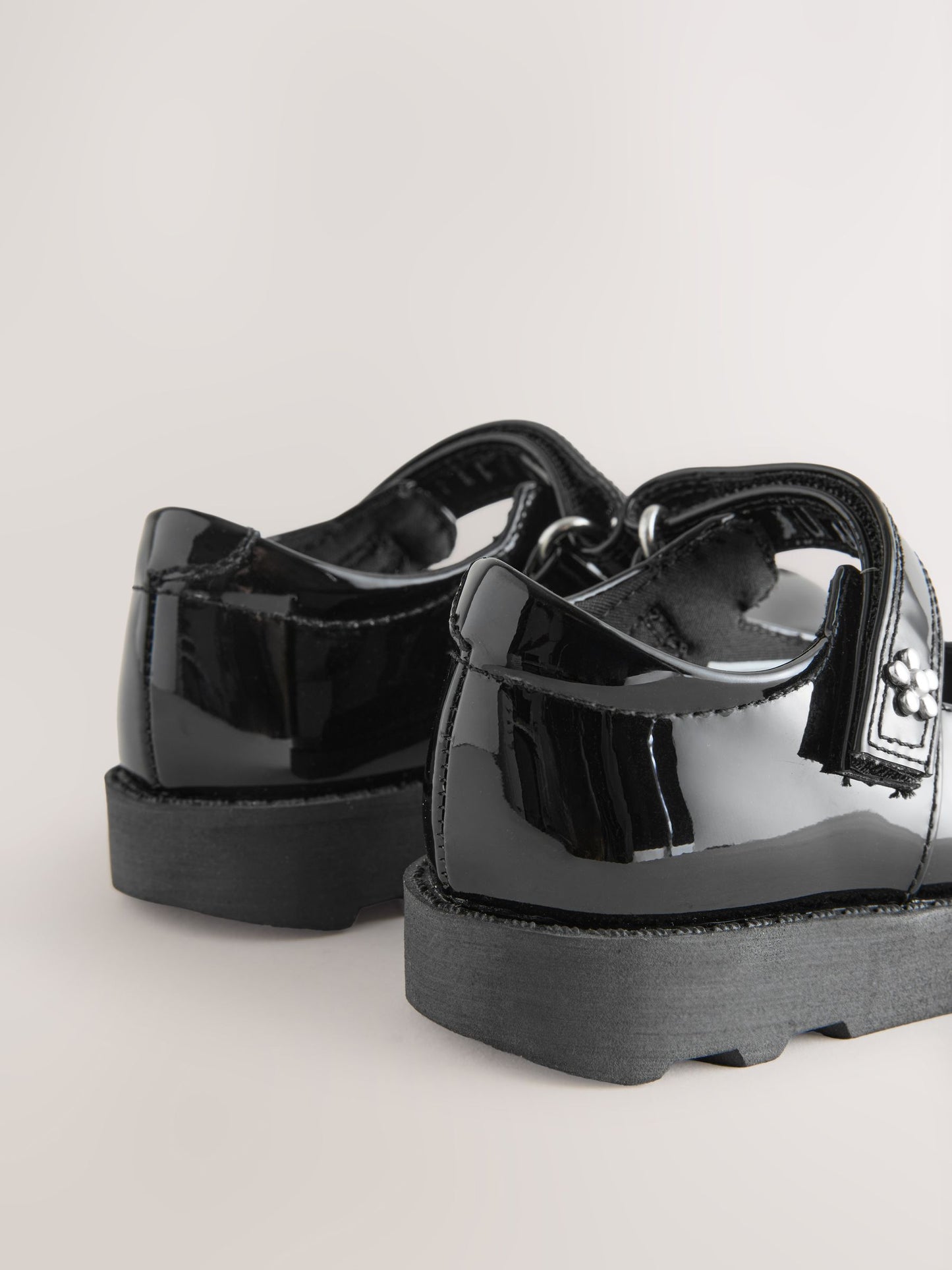 Black Embroidered Junior School Mary Jane Shoes image 4