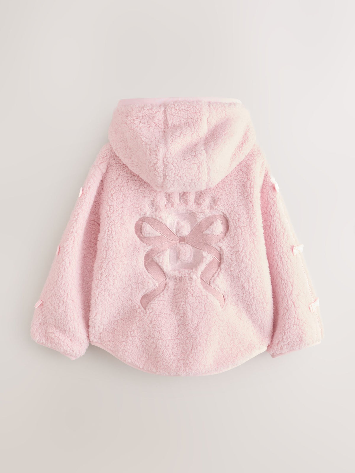 Baker by Ted Baker Pink Zip-Through Hooded Bow Fleece - image 11