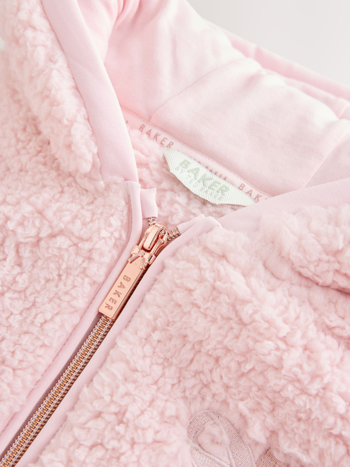 Baker by Ted Baker Pink Zip-Through Hooded Bow Fleece - image 12