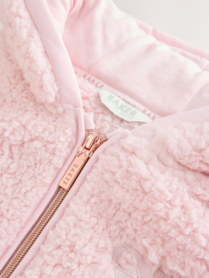 Baker by Ted Baker Pink Zip-Through Hooded Bow Fleece - image 12