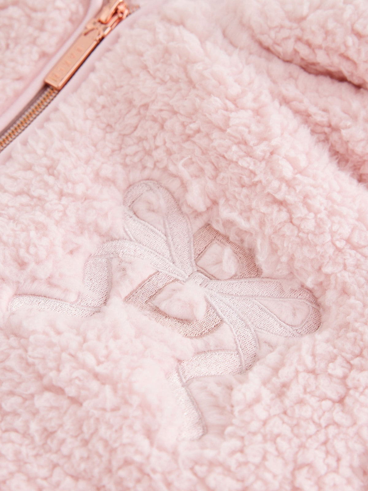 Baker by Ted Baker Pink Zip-Through Hooded Bow Fleece - image 17