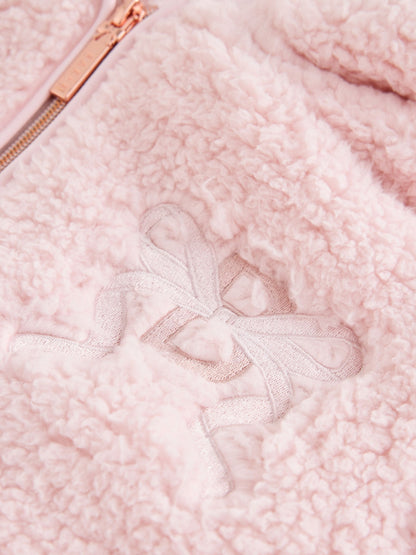 Baker by Ted Baker Pink Zip-Through Hooded Bow Fleece - image 17