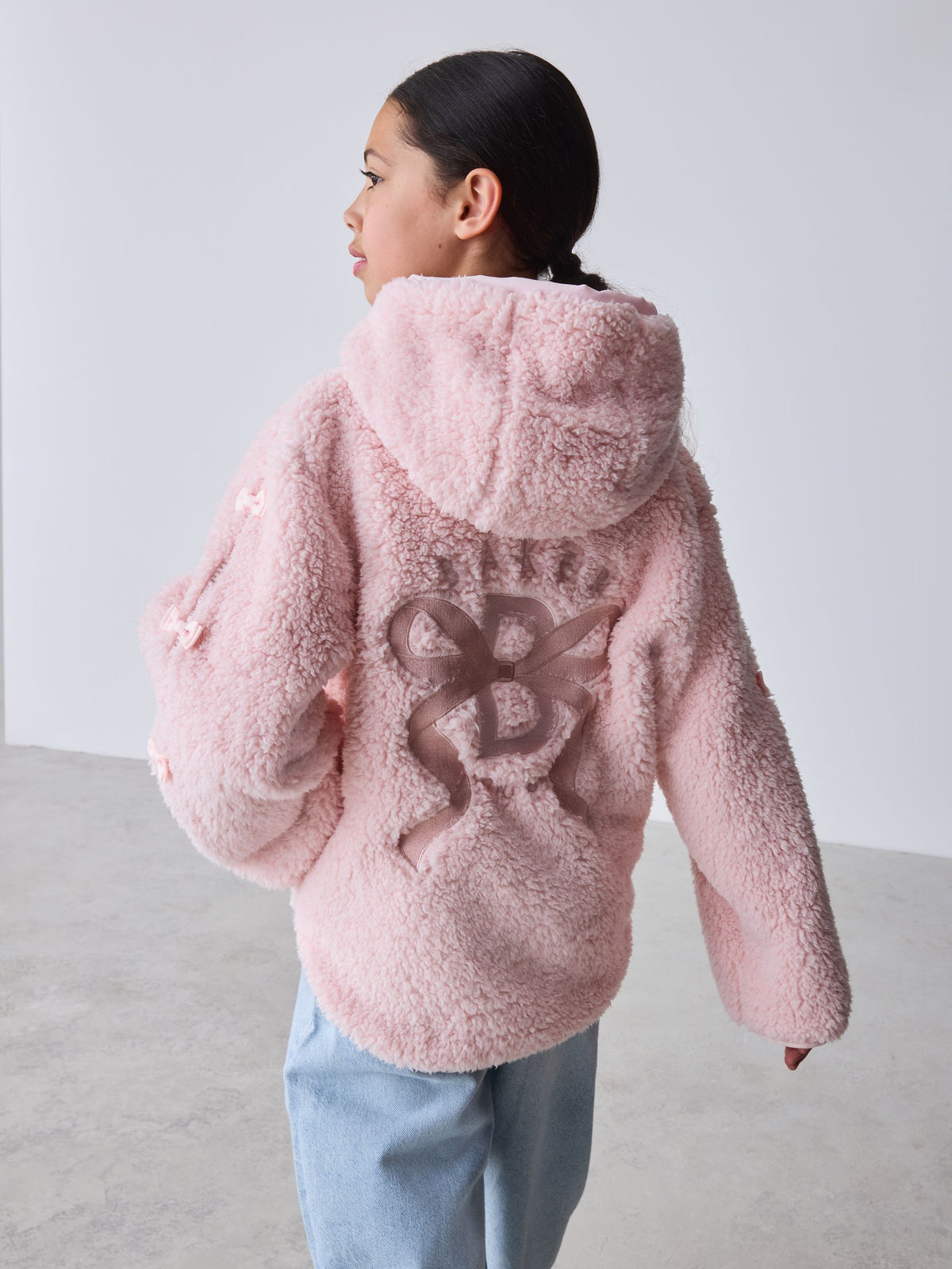 Baker by Ted Baker Pink Zip-Through Hooded Bow Fleece - image 5