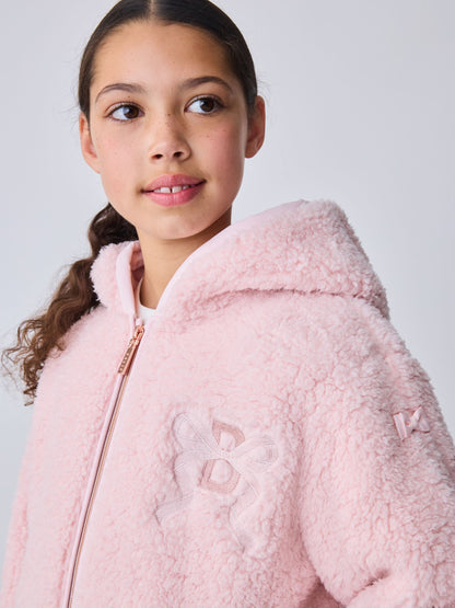 Baker by Ted Baker Pink Zip-Through Hooded Bow Fleece - image 7