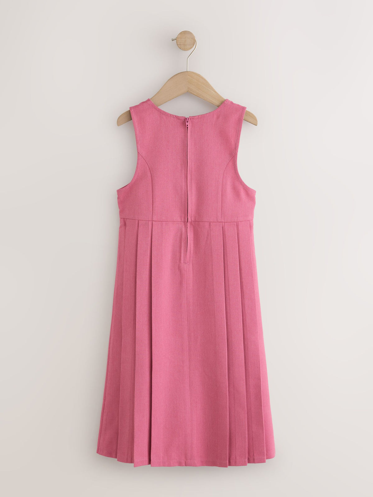 Dsiney Kidz - Pink Asymmetric Button Front Long Pinafore School Dress (3-14yrs) image 6