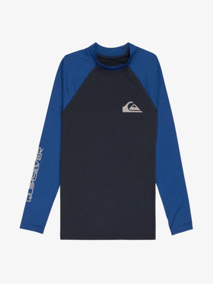 Dsiney Kidz - Quiksilver Blue Everyday UPF50 Long Sleeve Logo Rash Vest image 1