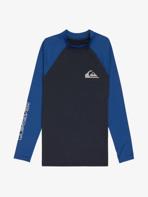 Dsiney Kidz - Quiksilver Blue Everyday UPF50 Long Sleeve Logo Rash Vest image 1
