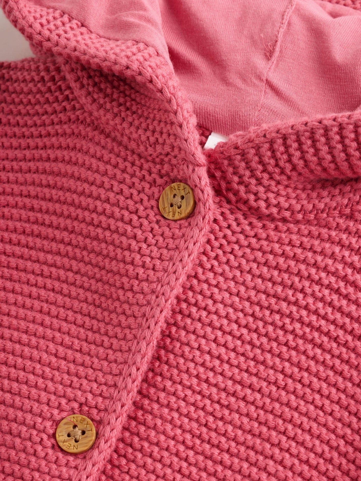 Dsiney Kidz - Raspberry Pink Hooded Knitted Baby Cardigan (0mths-2yrs) image 4