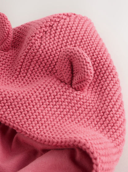 Dsiney Kidz - Raspberry Pink Hooded Knitted Baby Cardigan (0mths-2yrs) image 7