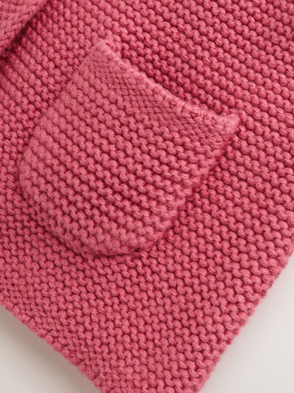 Dsiney Kidz - Raspberry Pink Hooded Knitted Baby Cardigan (0mths-2yrs) image 8
