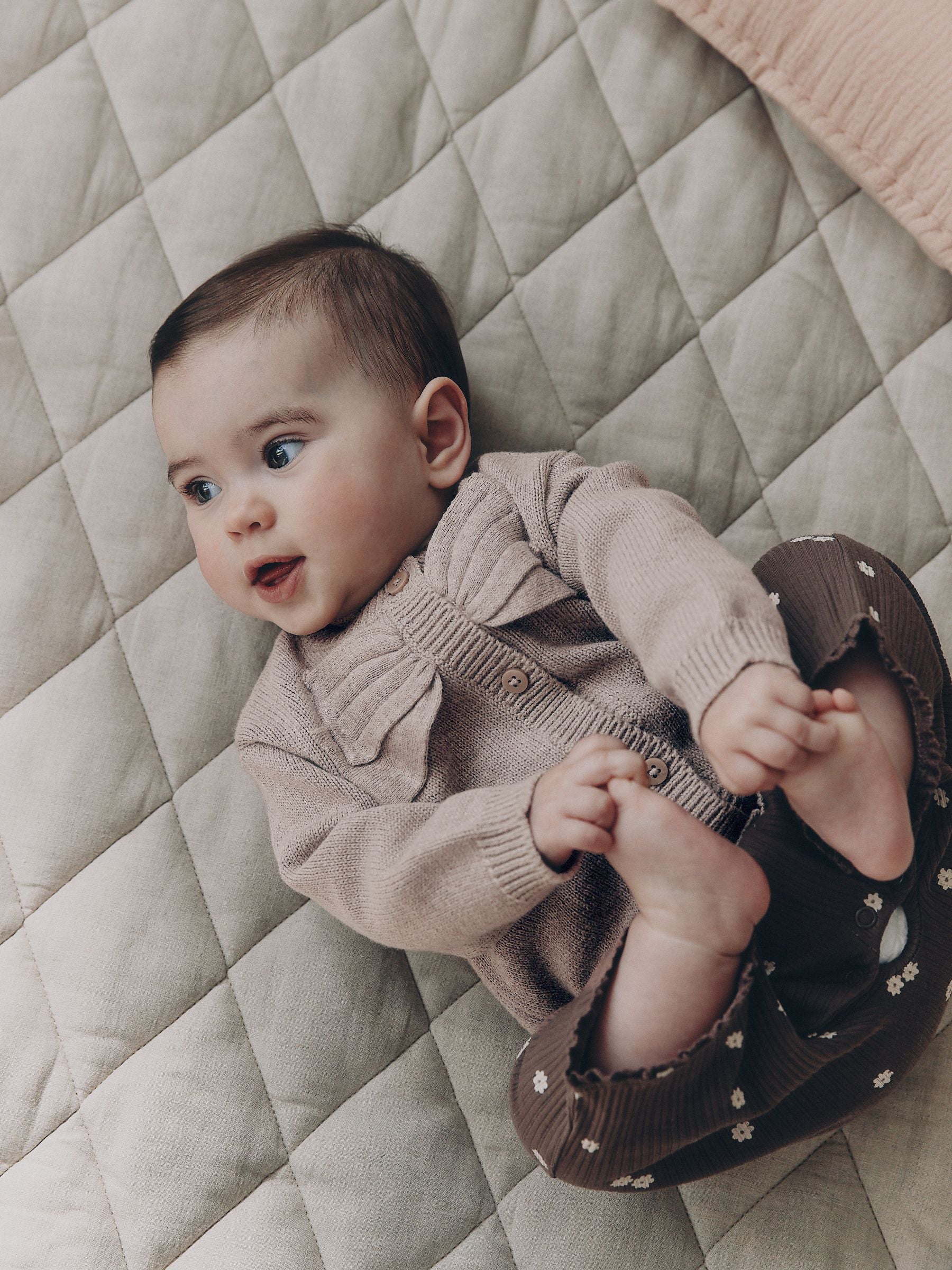 Dsiney Kidz - Brown Bow Knitted Baby Cardigan (0mths-2yrs) image 2
