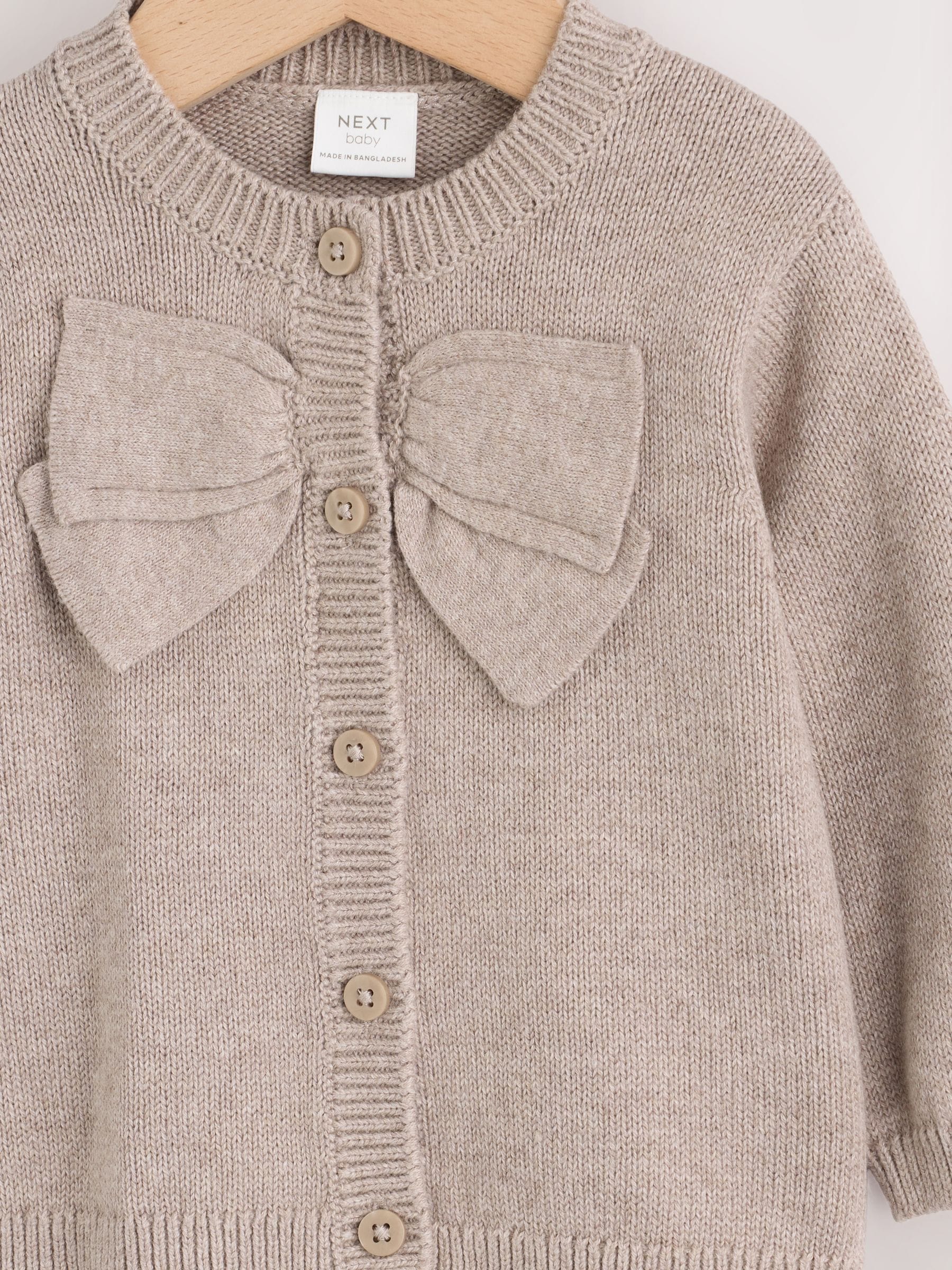 Dsiney Kidz - Brown Bow Knitted Baby Cardigan (0mths-2yrs) image 7