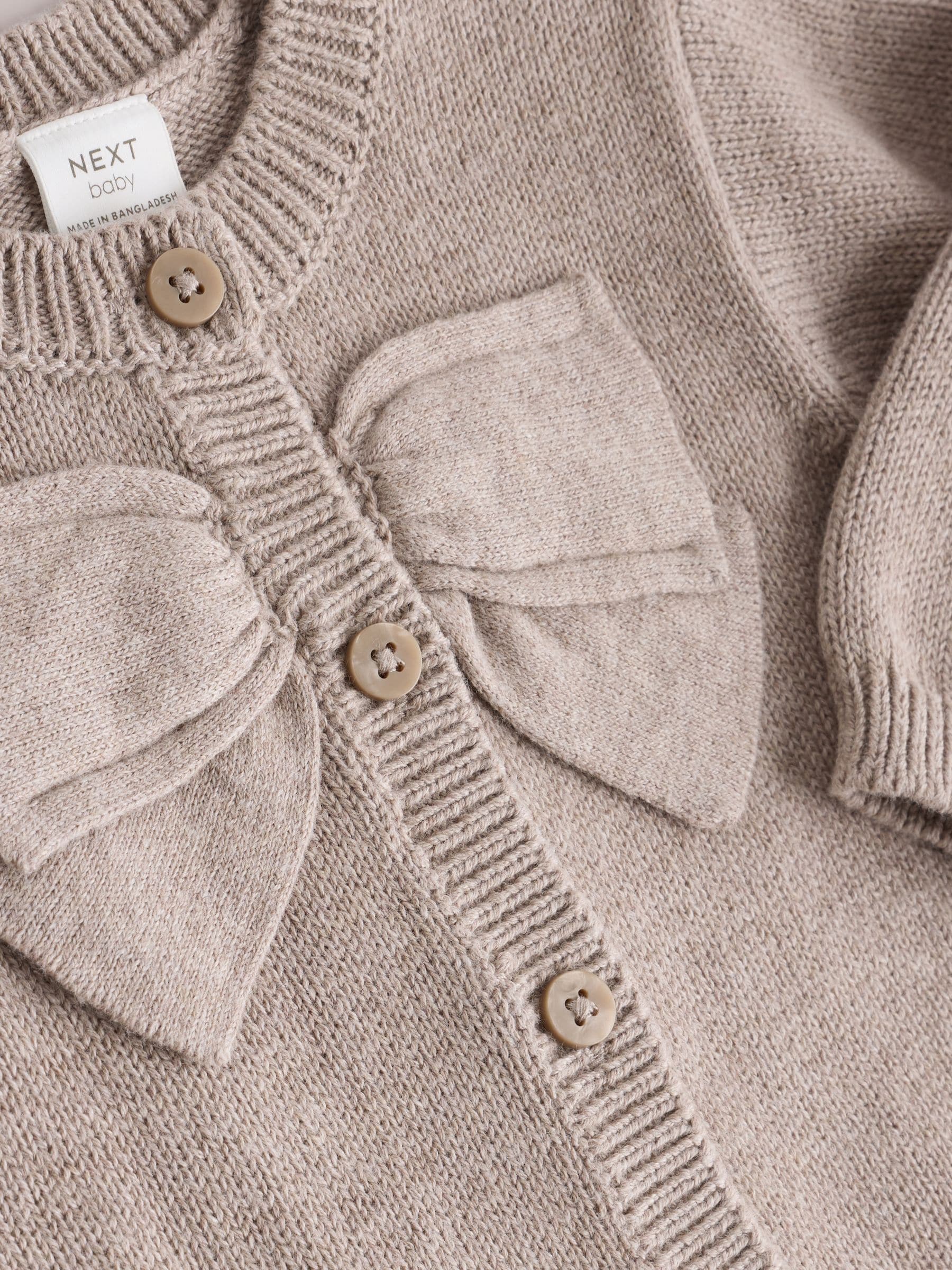 Dsiney Kidz - Brown Bow Knitted Baby Cardigan (0mths-2yrs) image 8