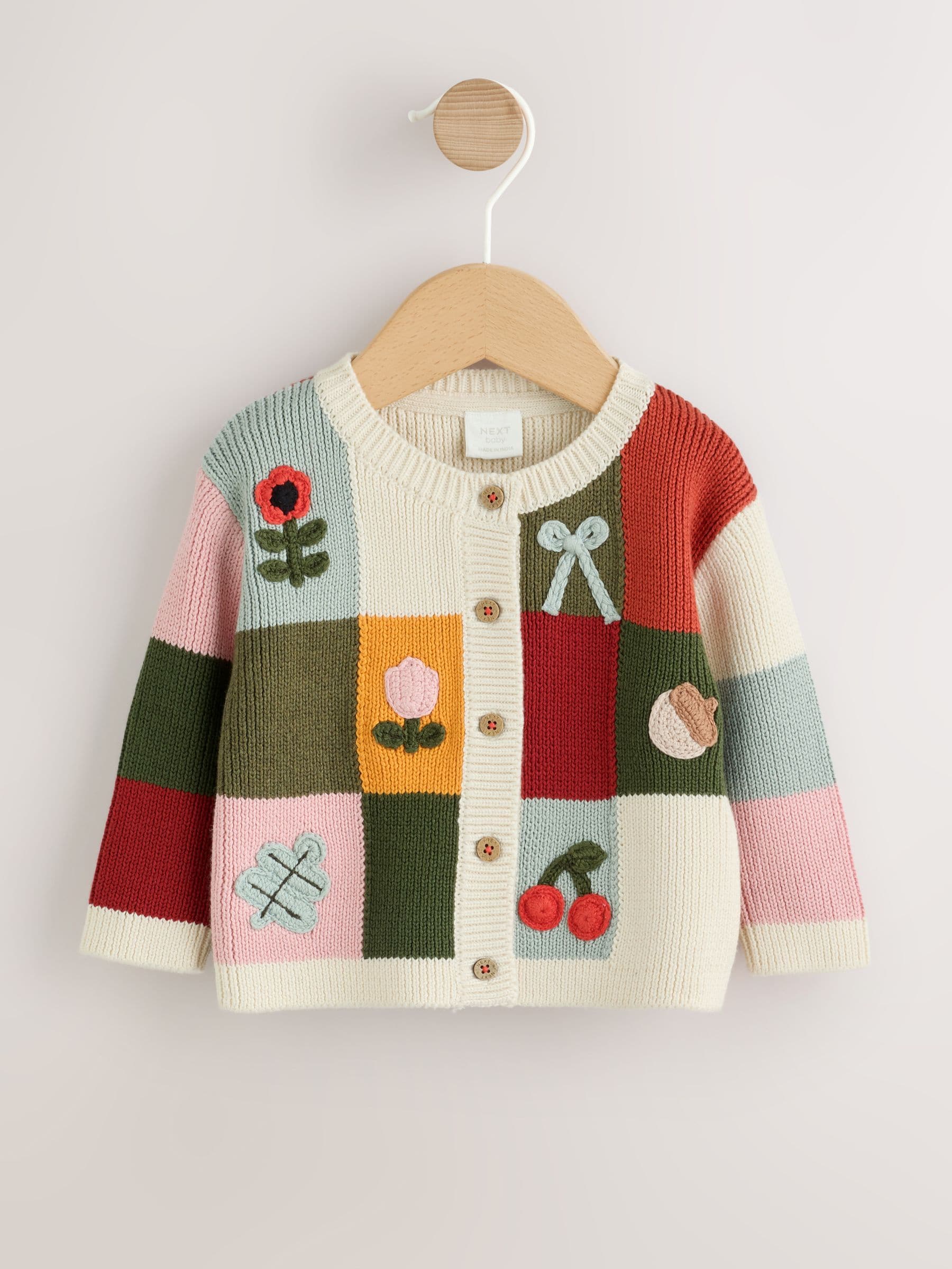 Dsiney Kidz - Patchwork Autumnal Crochet Baby Cardigan (0mths-2yrs) image 1