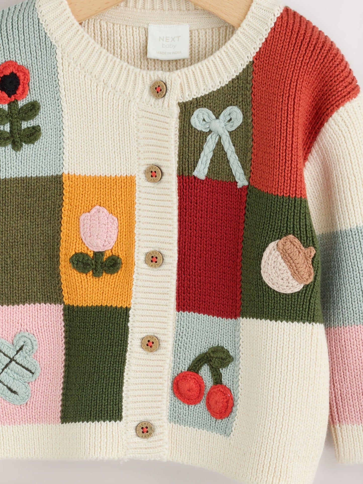 Dsiney Kidz - Patchwork Autumnal Crochet Baby Cardigan (0mths-2yrs) image 3