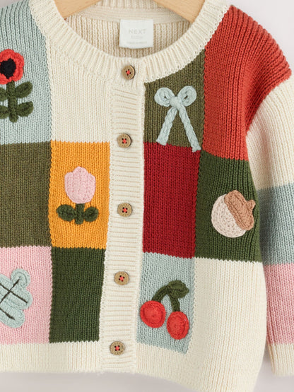 Dsiney Kidz - Patchwork Autumnal Crochet Baby Cardigan (0mths-2yrs) image 3